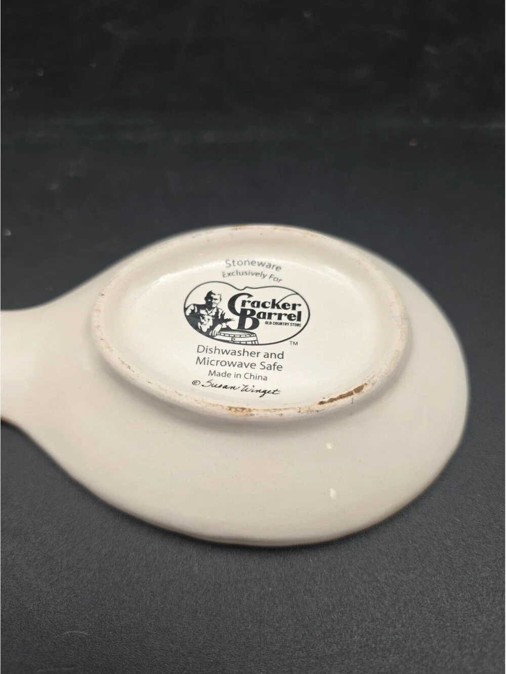 Box #1 Cracker Barrel Cardinal Bird Holly Berries Ceramic Spoon Rest 8